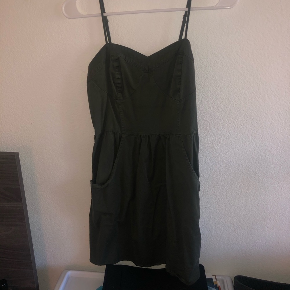 Mossimo Army green spaghetti strap dress